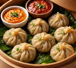 Paneer Momos Steam Half